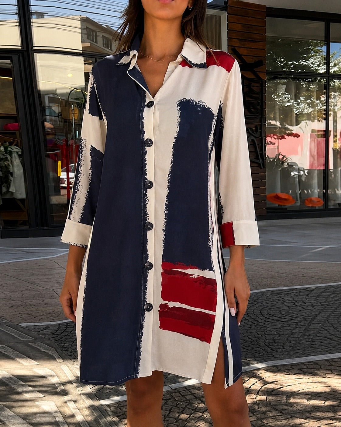 Alyssia - Contemporary Dress with Collar Style