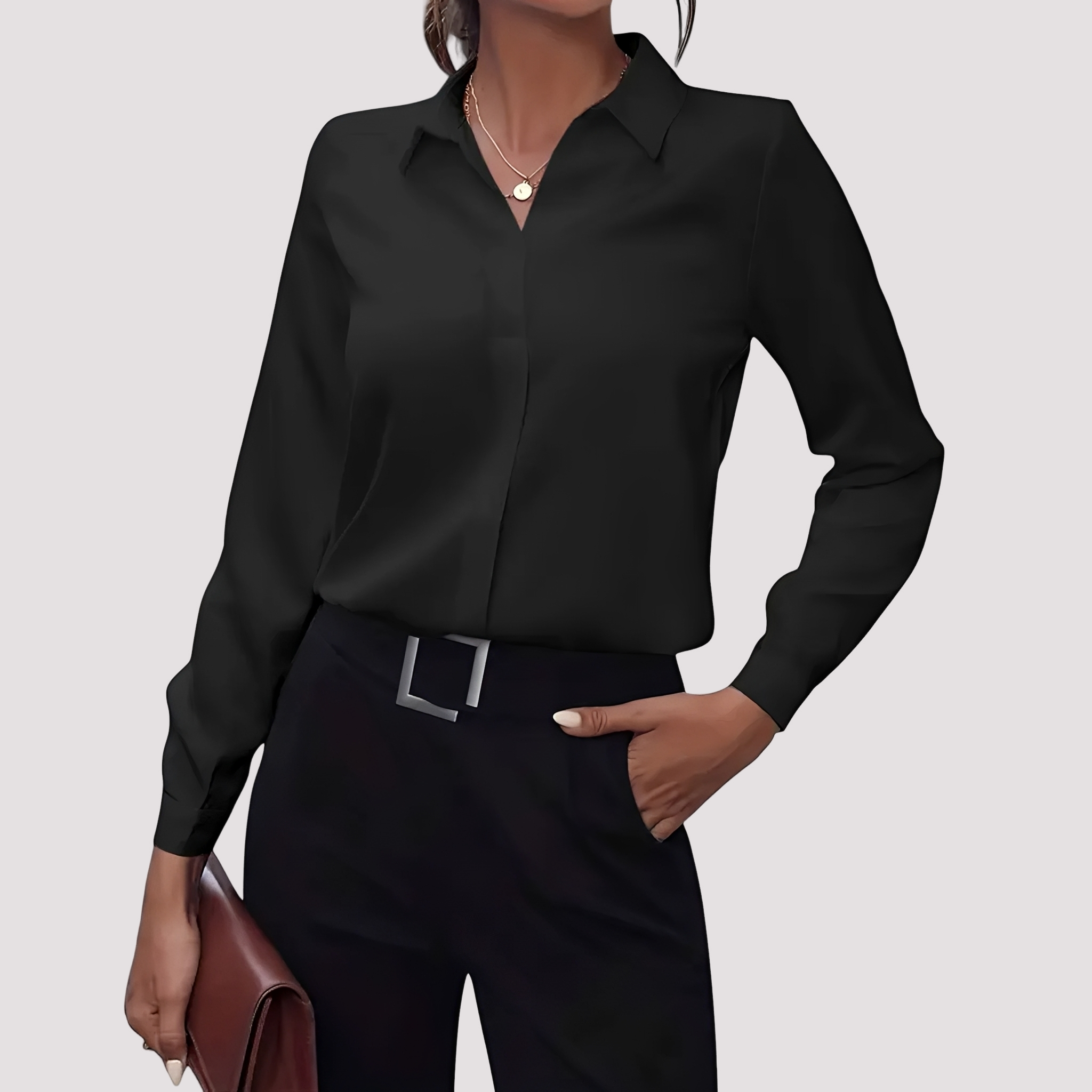 Alisa - Fashionable Button-Up Shirt