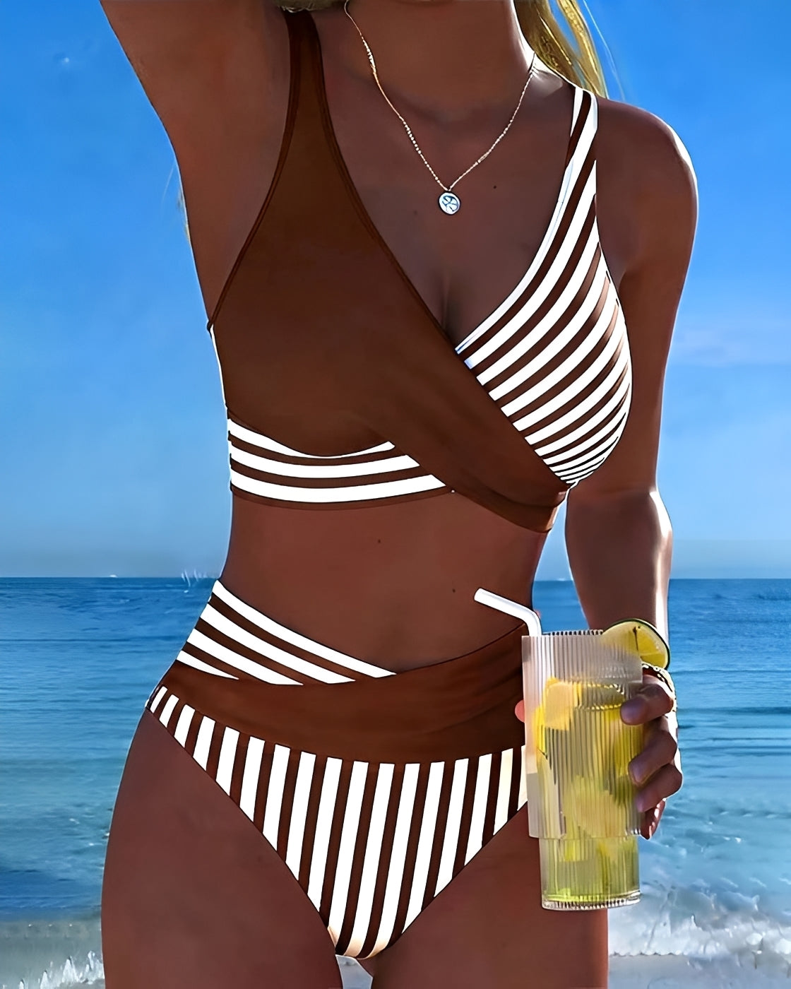 Angelica - Stylish Striped Bikini