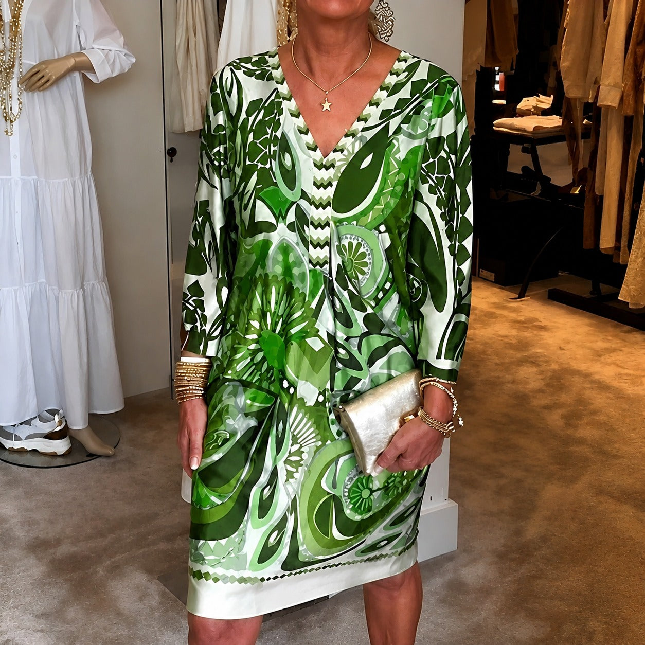 Talia - Chic Patterned Dress