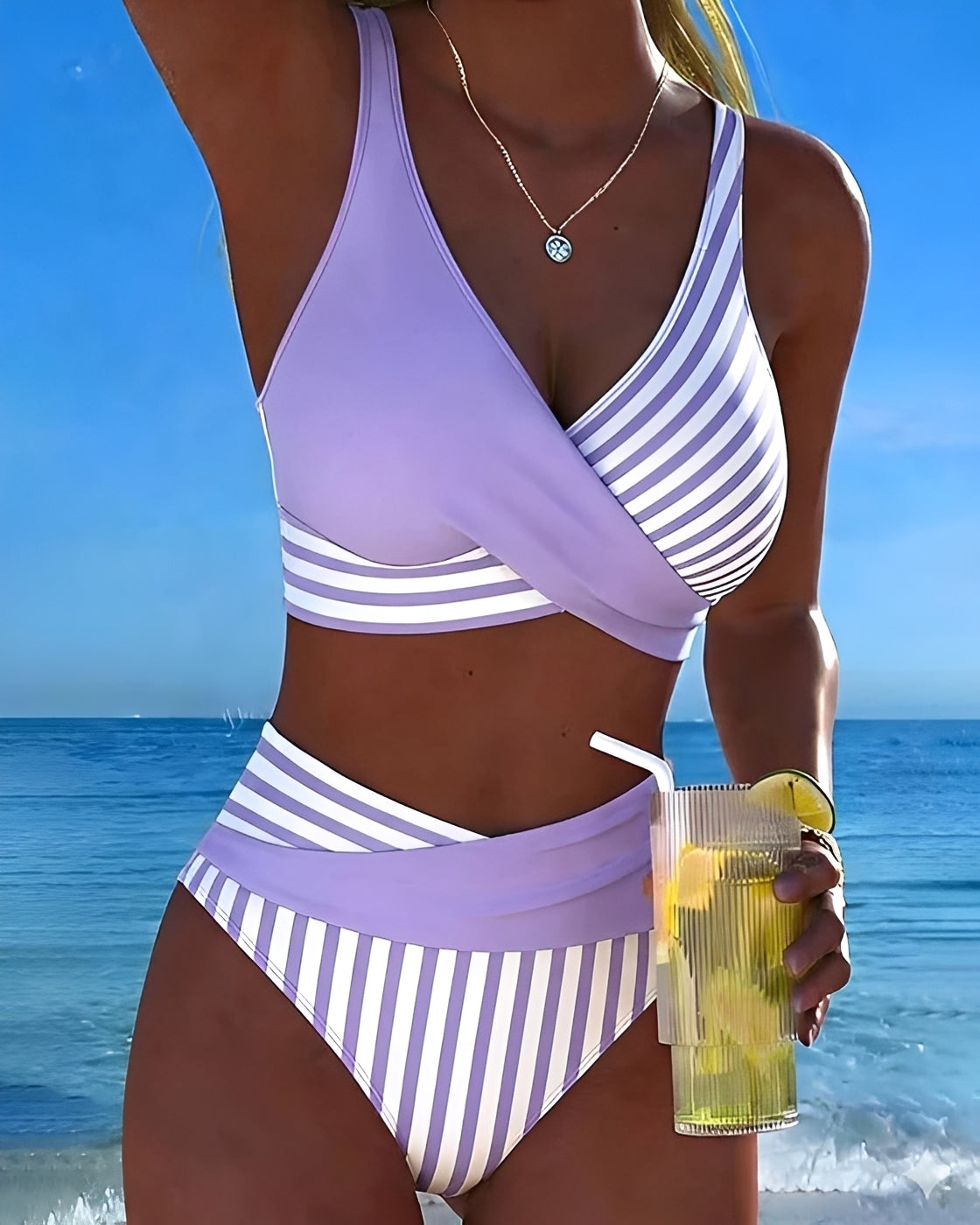 Angelica - Stylish Striped Bikini