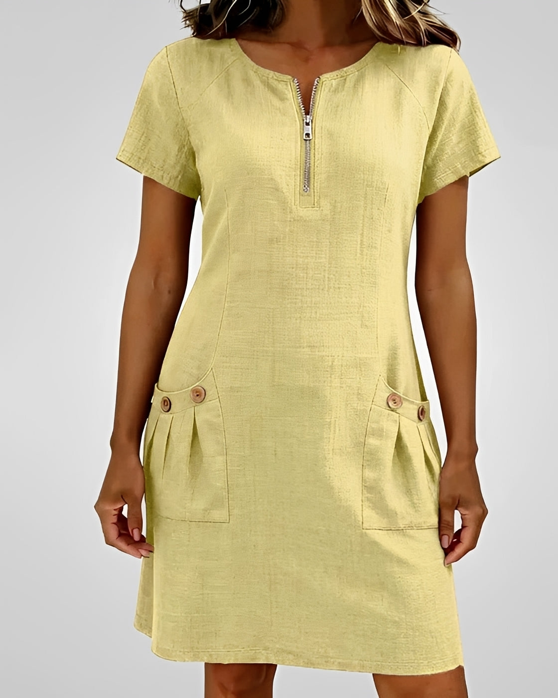 Emelia - Stylish Zip-Up Dress