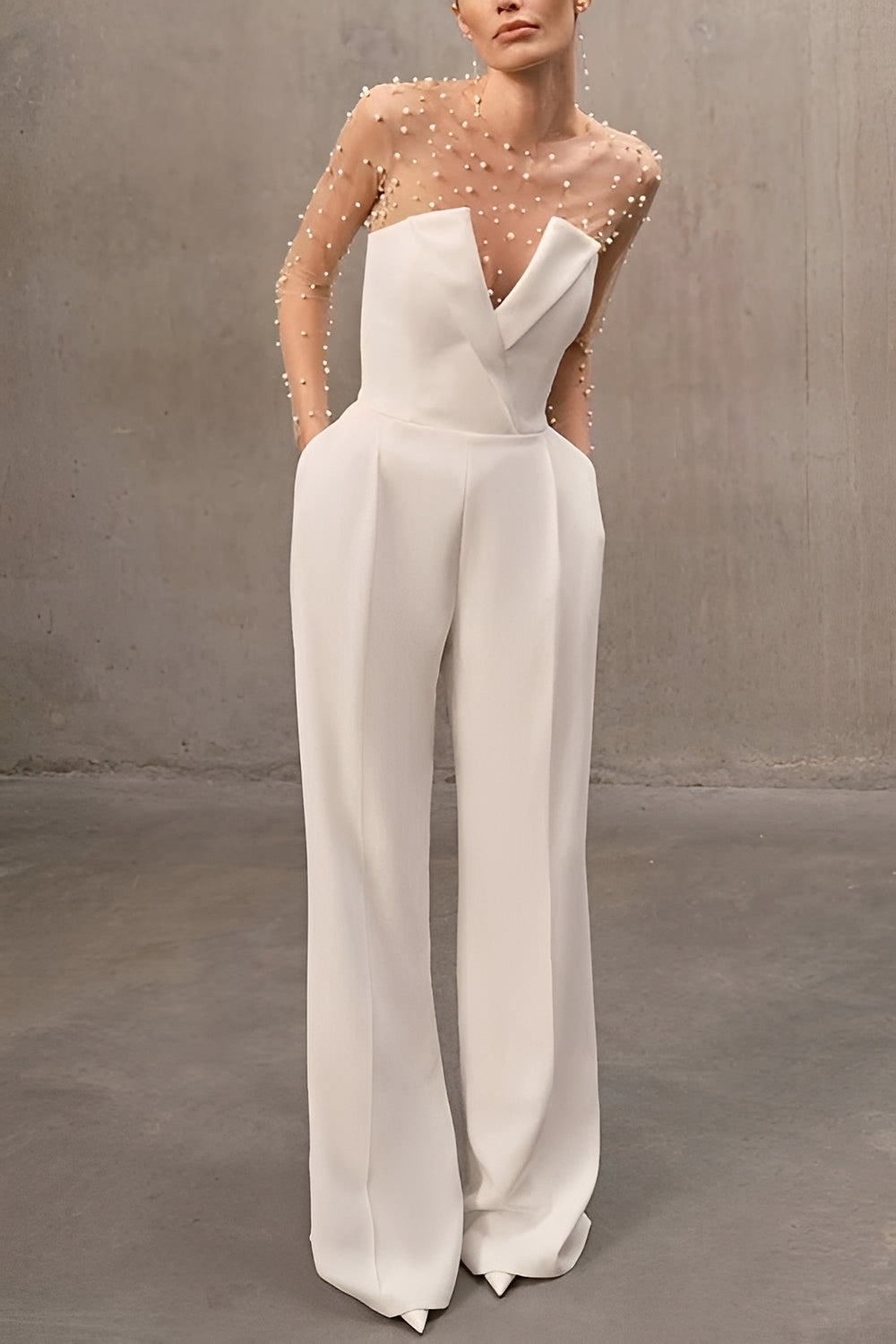 Nadine - Stylish Strapless Jumpsuit
