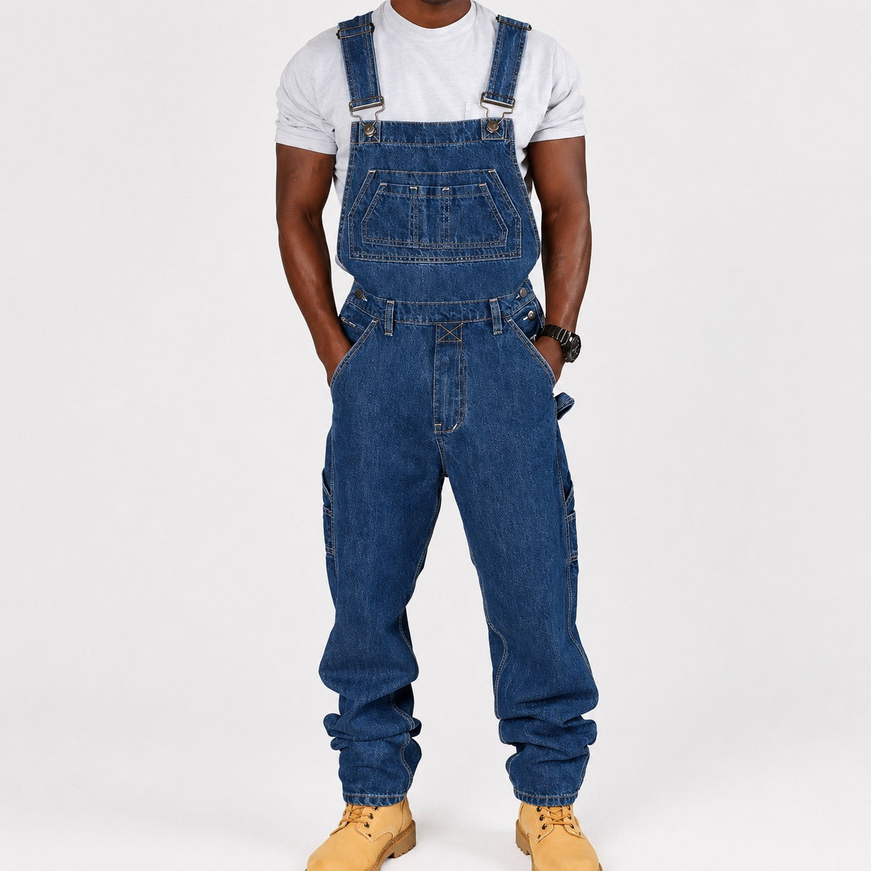 Stefan - Stylish Faded Multi Pocket Trousers