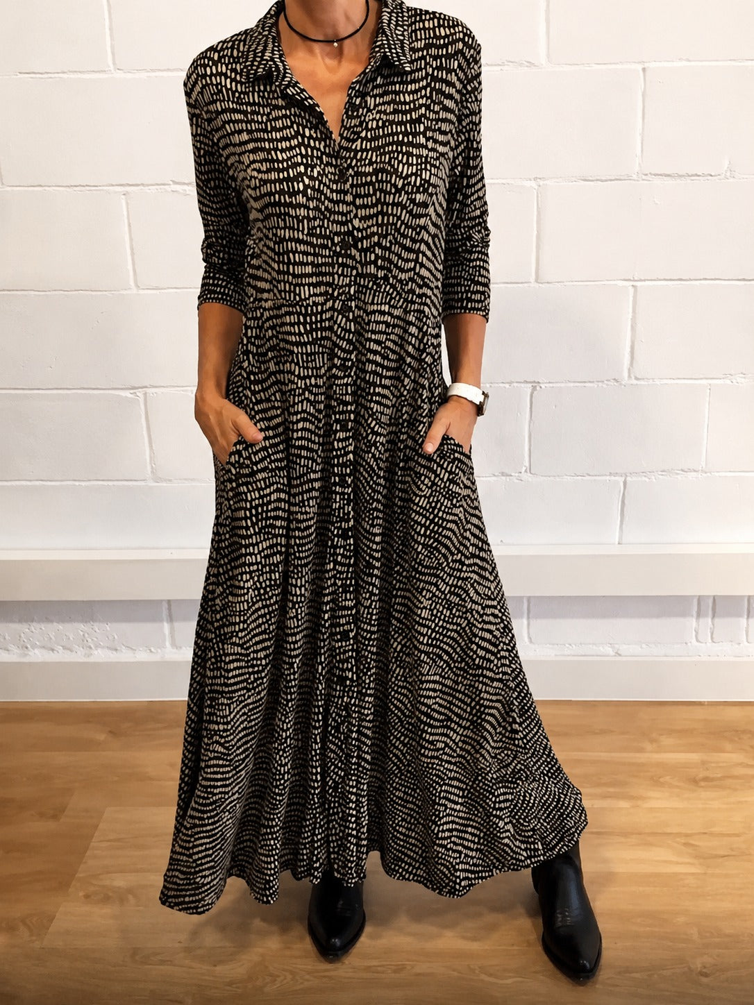 Salma - Stylish Dress with Flap Pockets