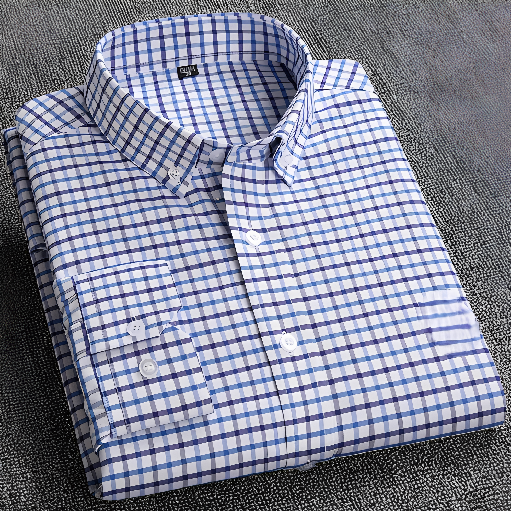 Jezriel - Stylish men's long sleeve plaid shirt