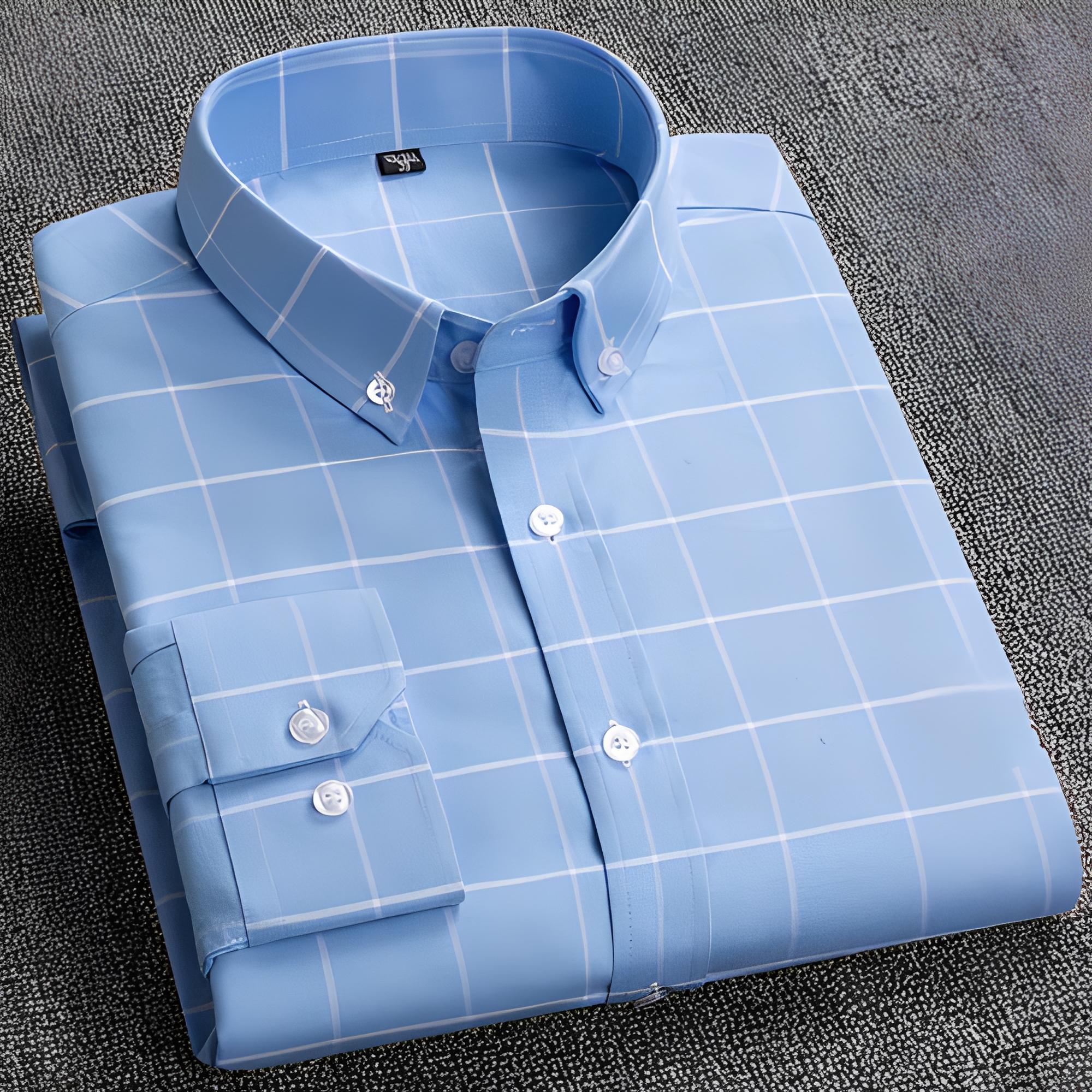 Jezriel - Stylish men's long sleeve plaid shirt