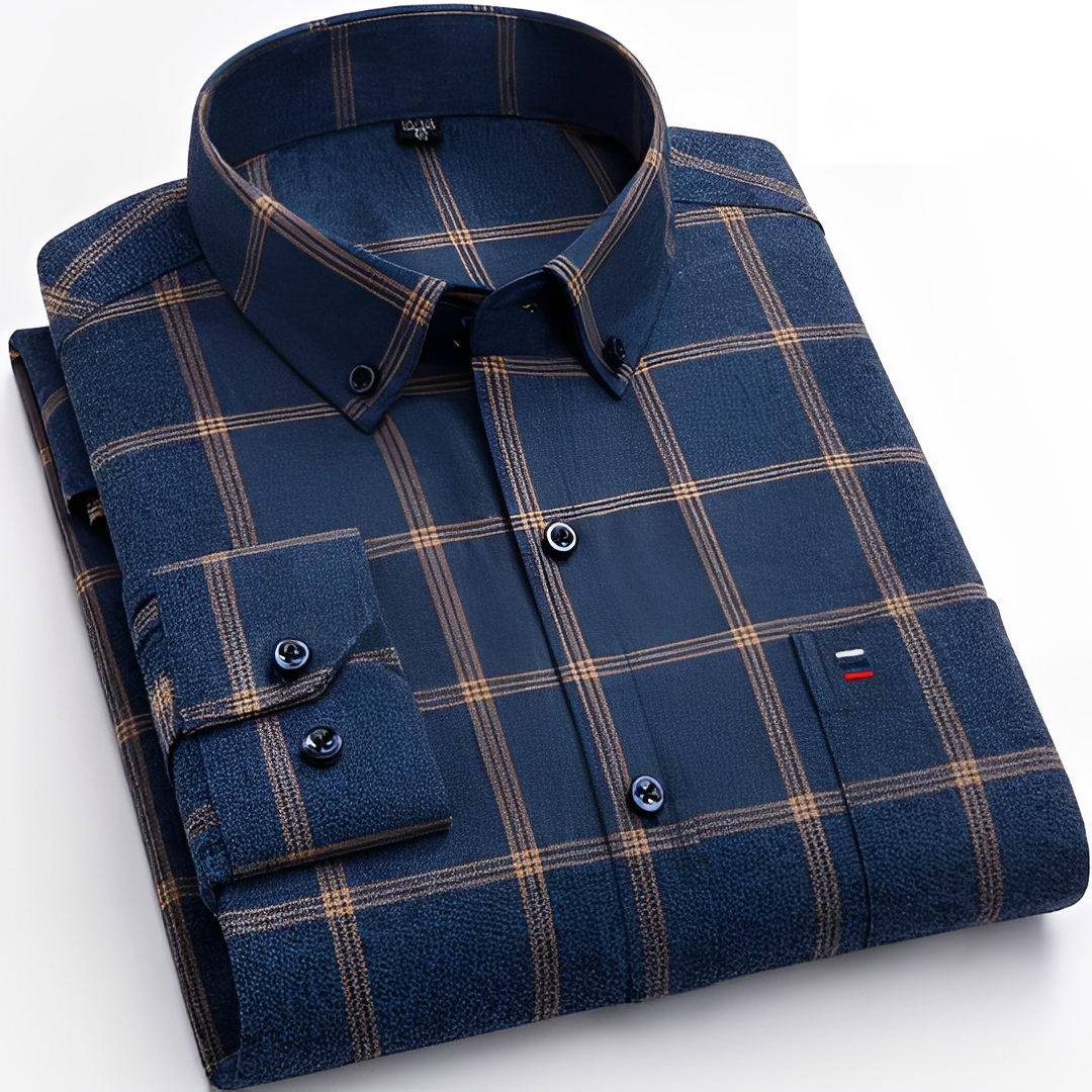 Glenn - Men's plaid shirt with a stylish flair