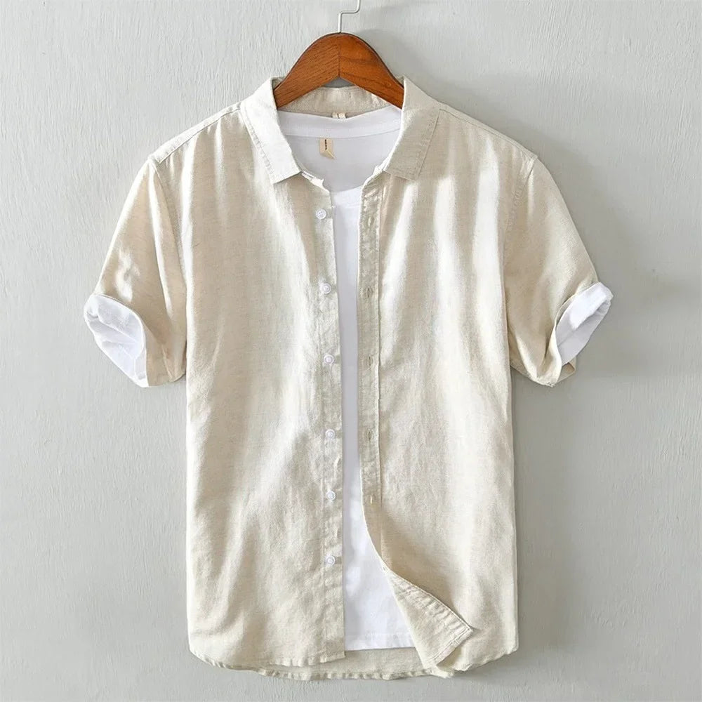 James - short-sleeve shirt featuring front buttons