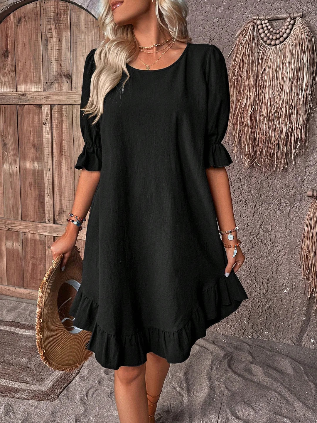 Joan – Stylish dress with ruffles for women