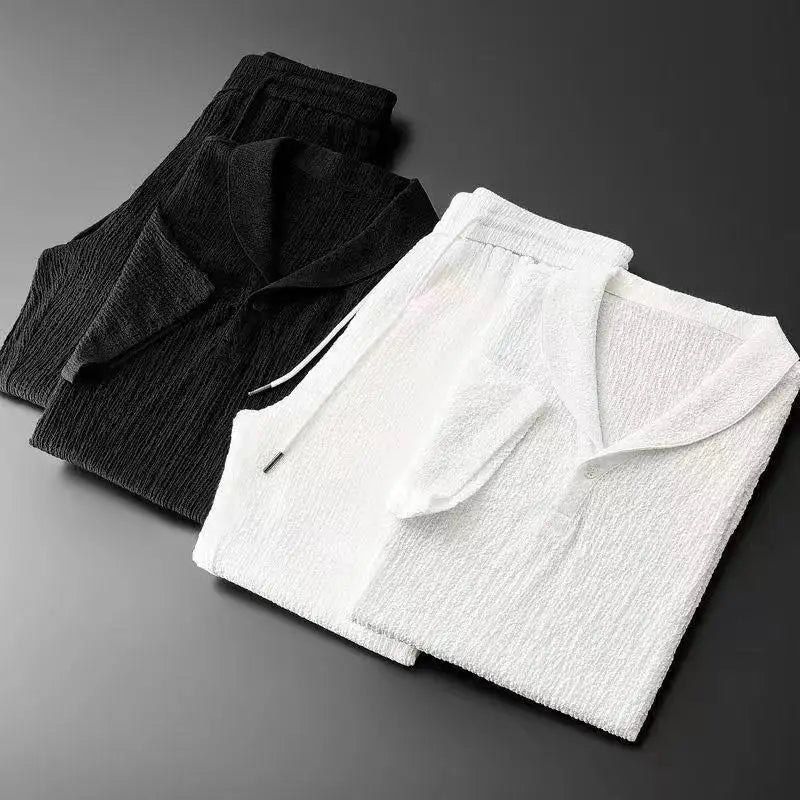 Luca - short-sleeve shirt and pants with adjustable waistband