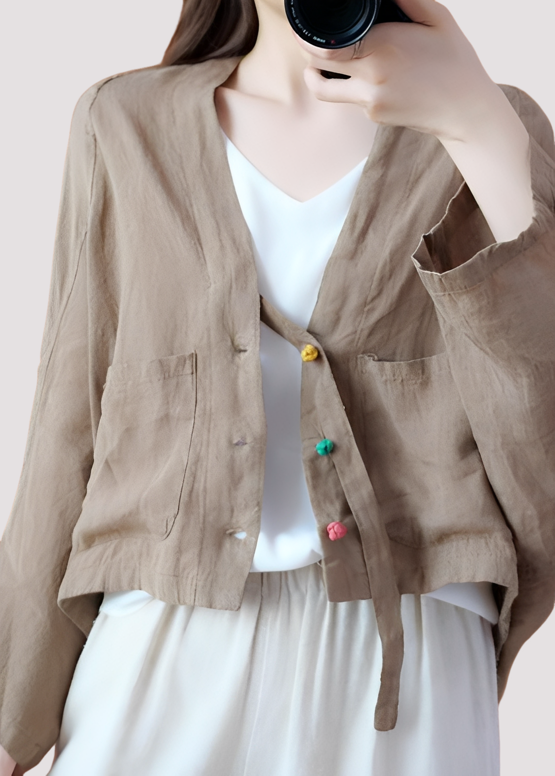 Tilly - Casual, loose-fitting cardigan with pockets for women