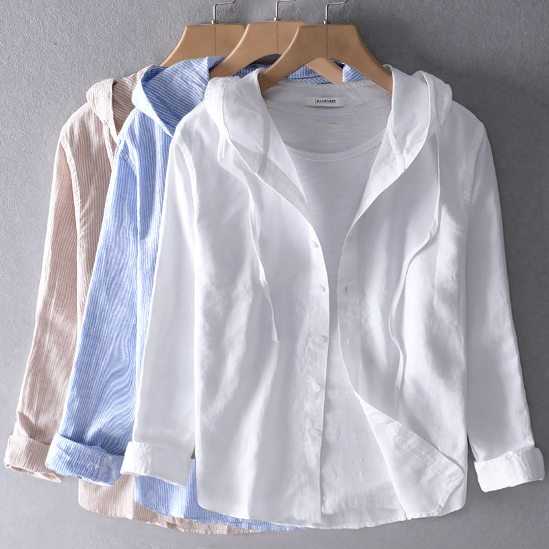 Brie – Lightweight shirt with hoodie for women