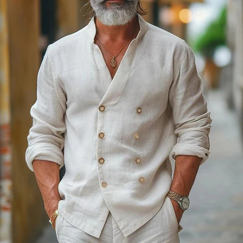 Vireo - Stylish shirt with a V-neck for men