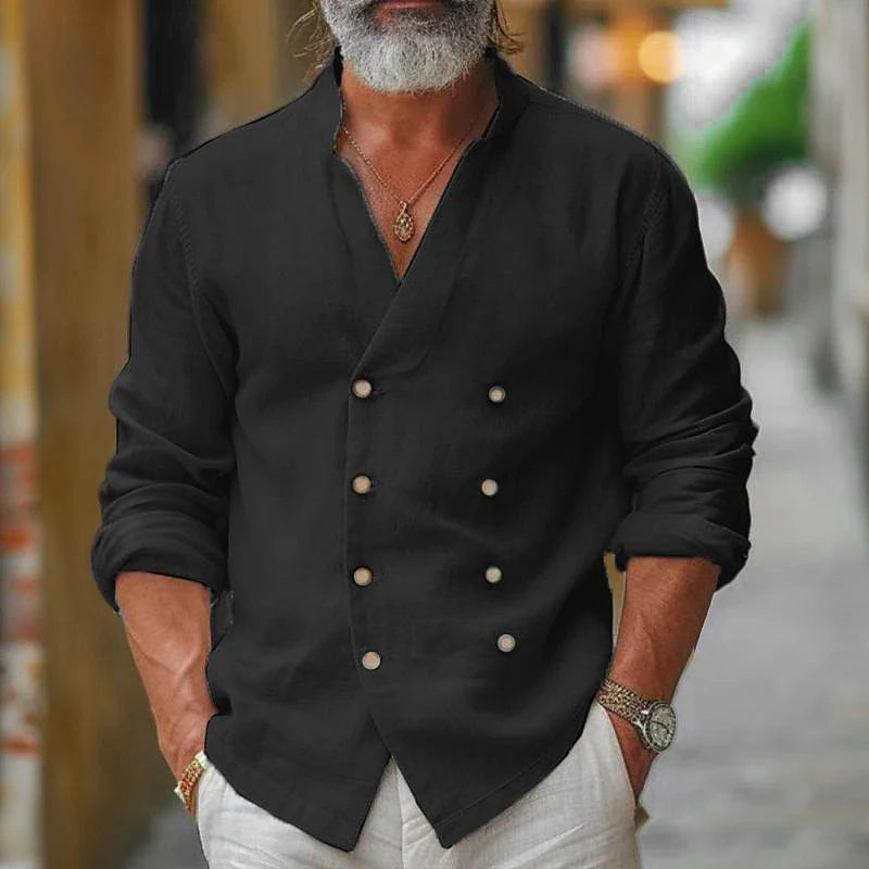 Vireo - Stylish shirt with a V-neck for men