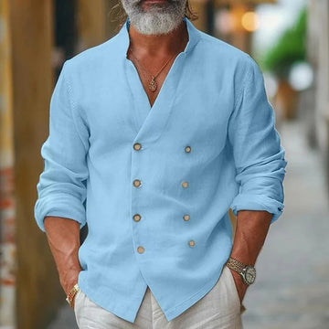 Vireo - Stylish shirt with a V-neck for men