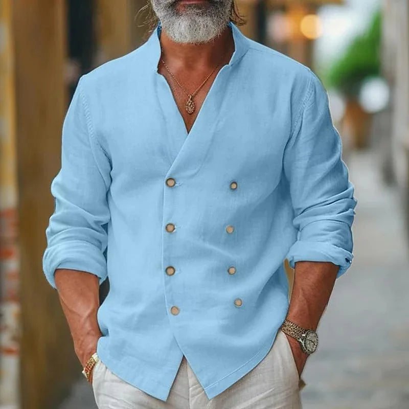 Vireo - Stylish shirt with a V-neck for men