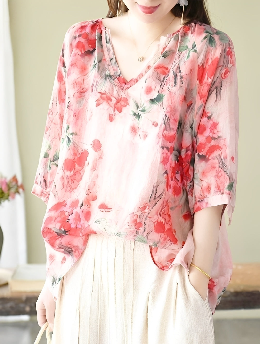 Nancy - Stylish, casual patterned blouses for women