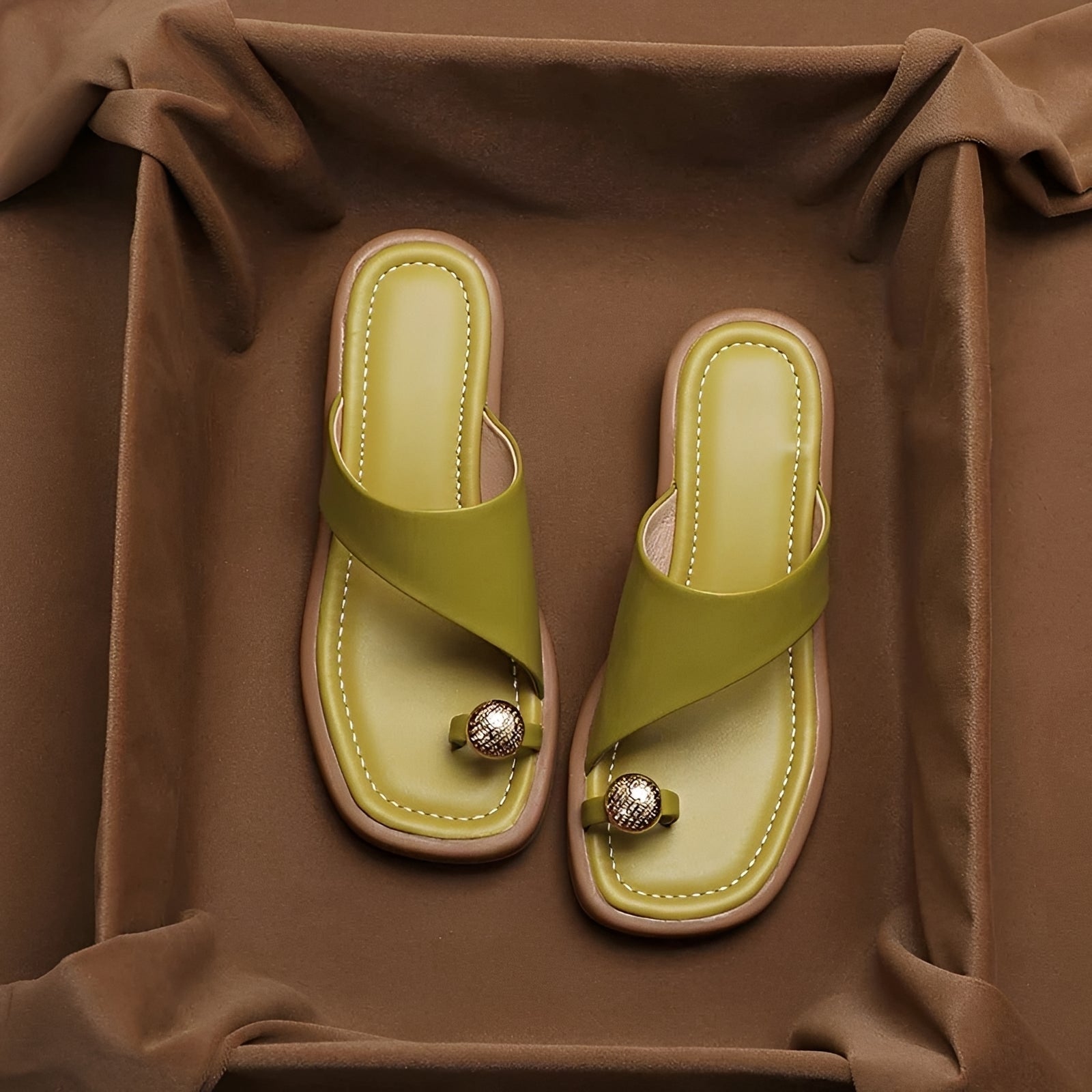 Deanna - Stylish Buckle Toe Slippers