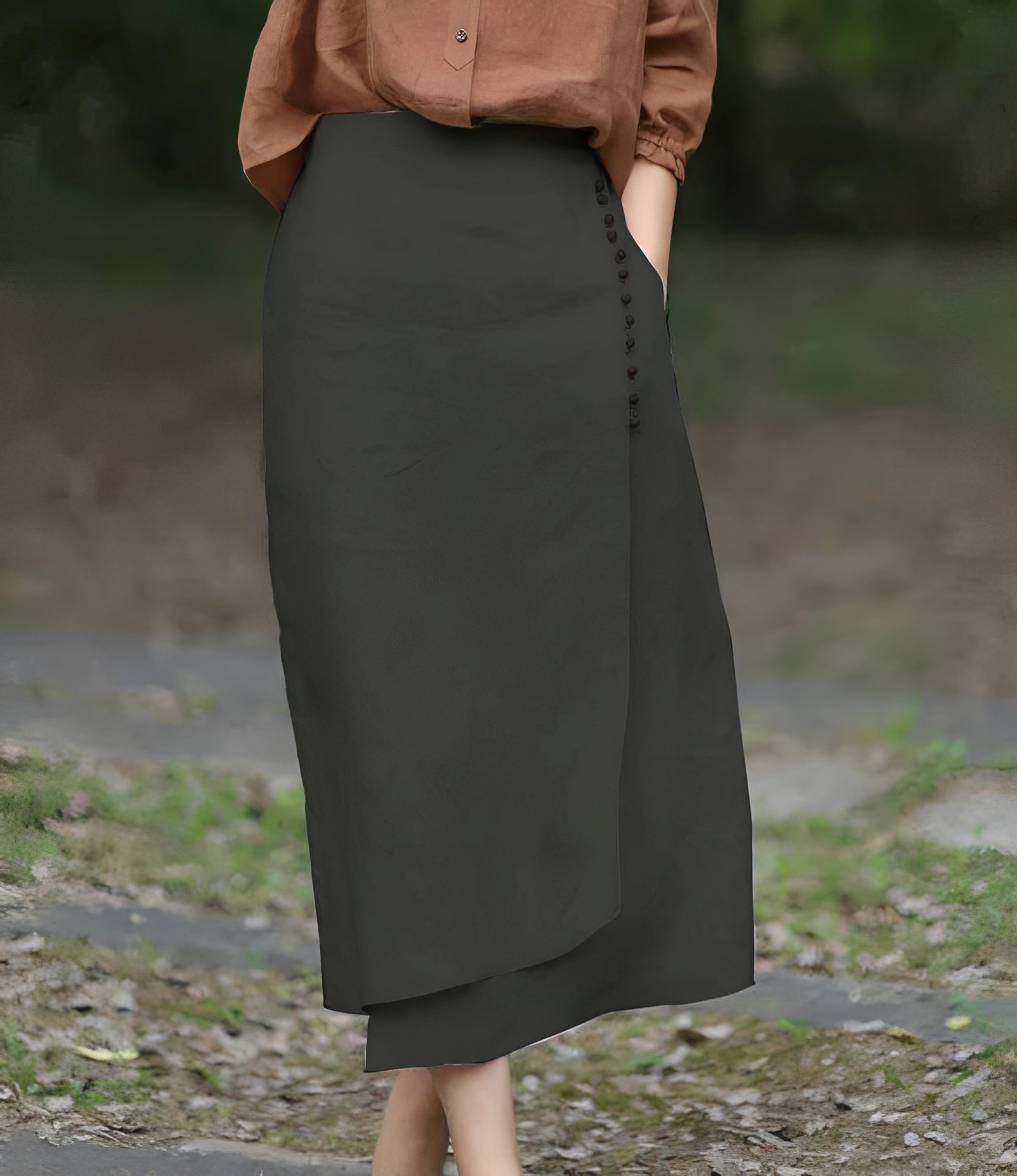 Manda - Stylish asymmetrical A-line women's skirt