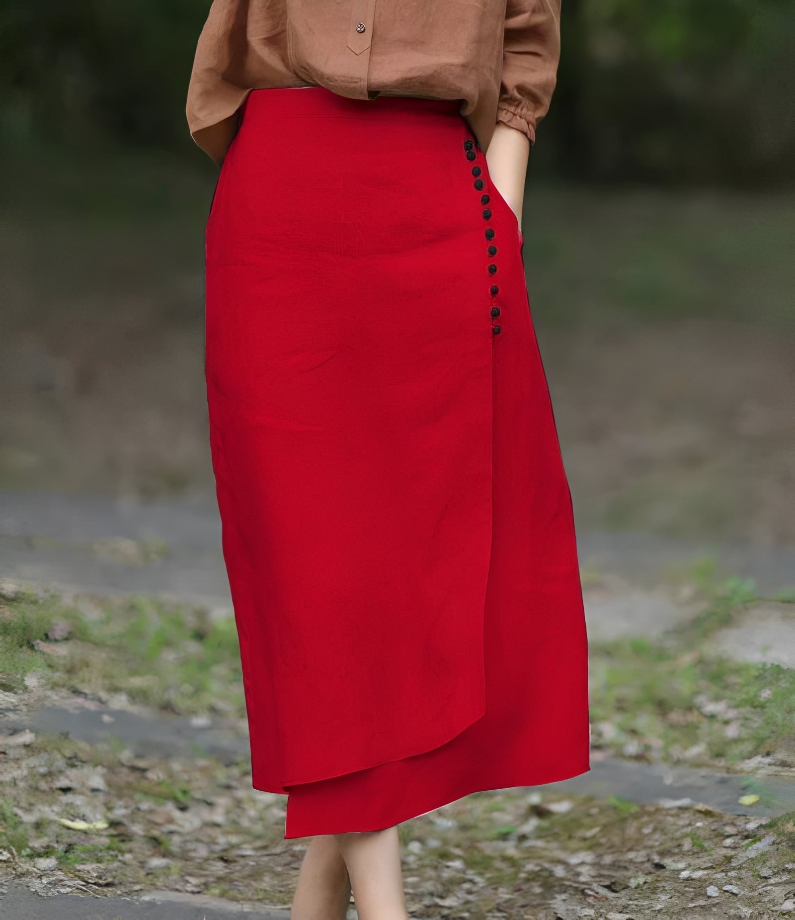 Manda - Stylish asymmetrical A-line women's skirt