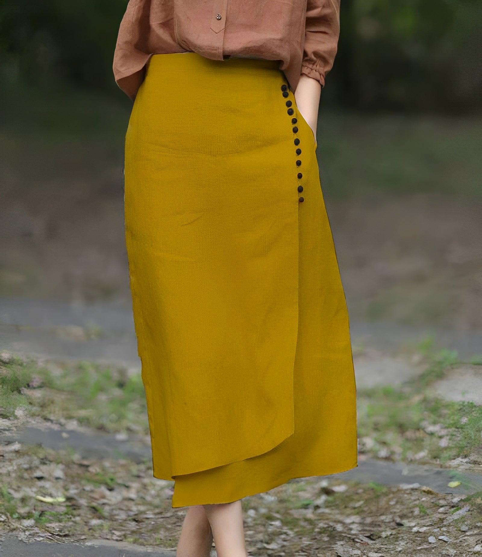 Manda - Stylish asymmetrical A-line women's skirt