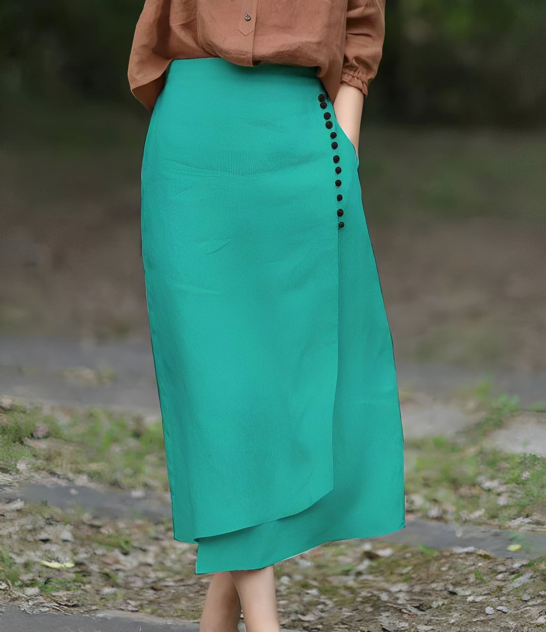 Manda - Stylish asymmetrical A-line women's skirt