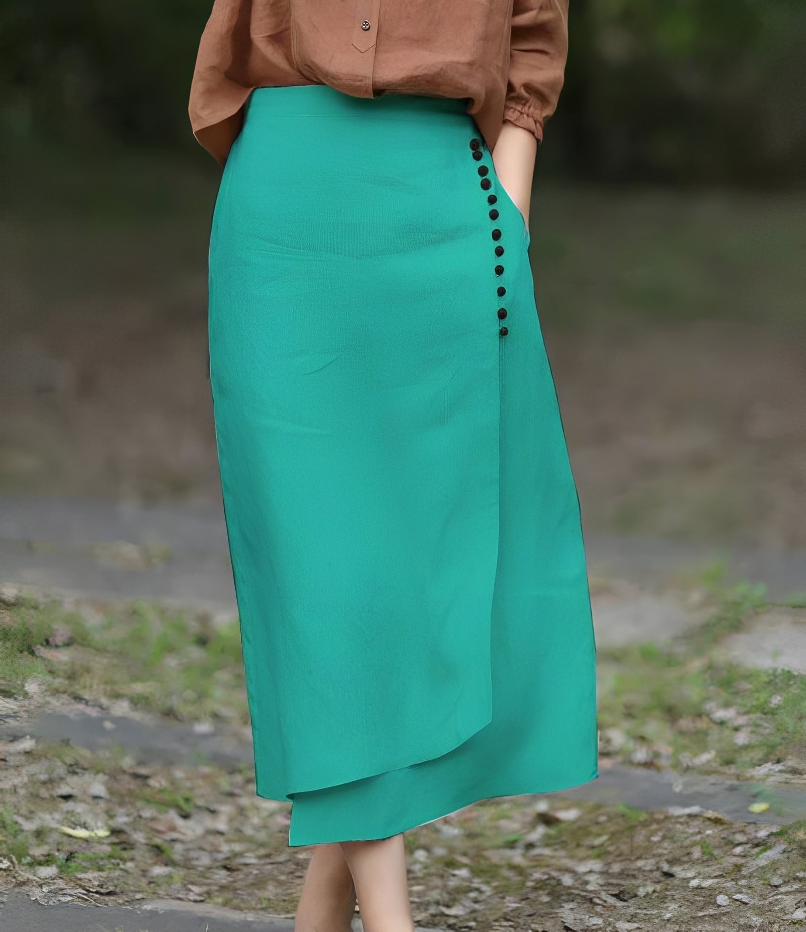 Manda - Stylish asymmetrical A-line women's skirt