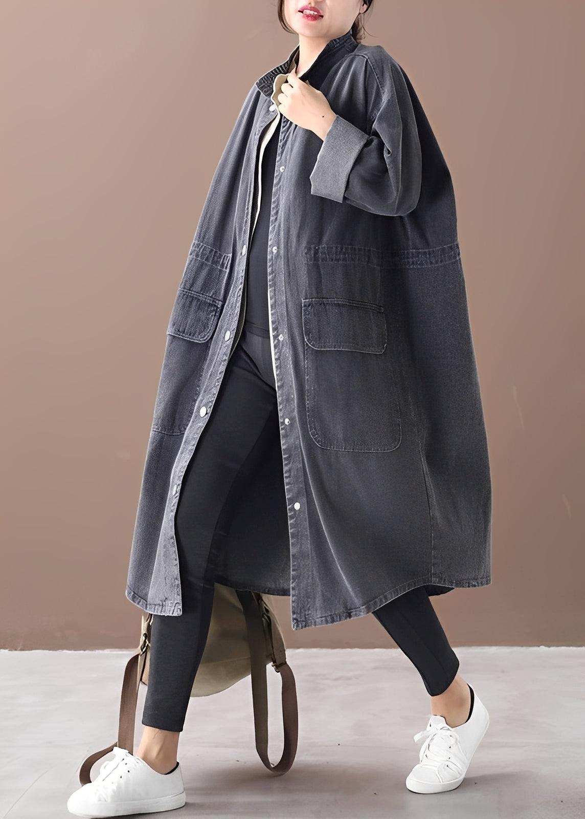 Rachel - Stylish women's denim shirt dress