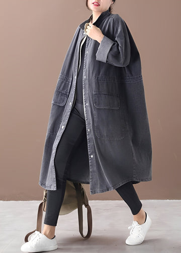 Rachel - Stylish women's denim shirt dress