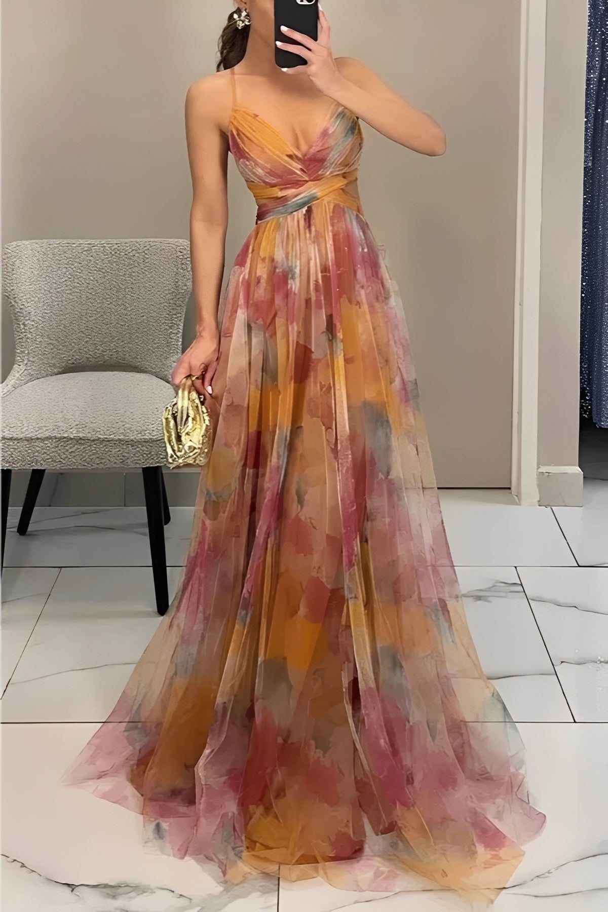 Davina - Trendy A-Line Long Dress