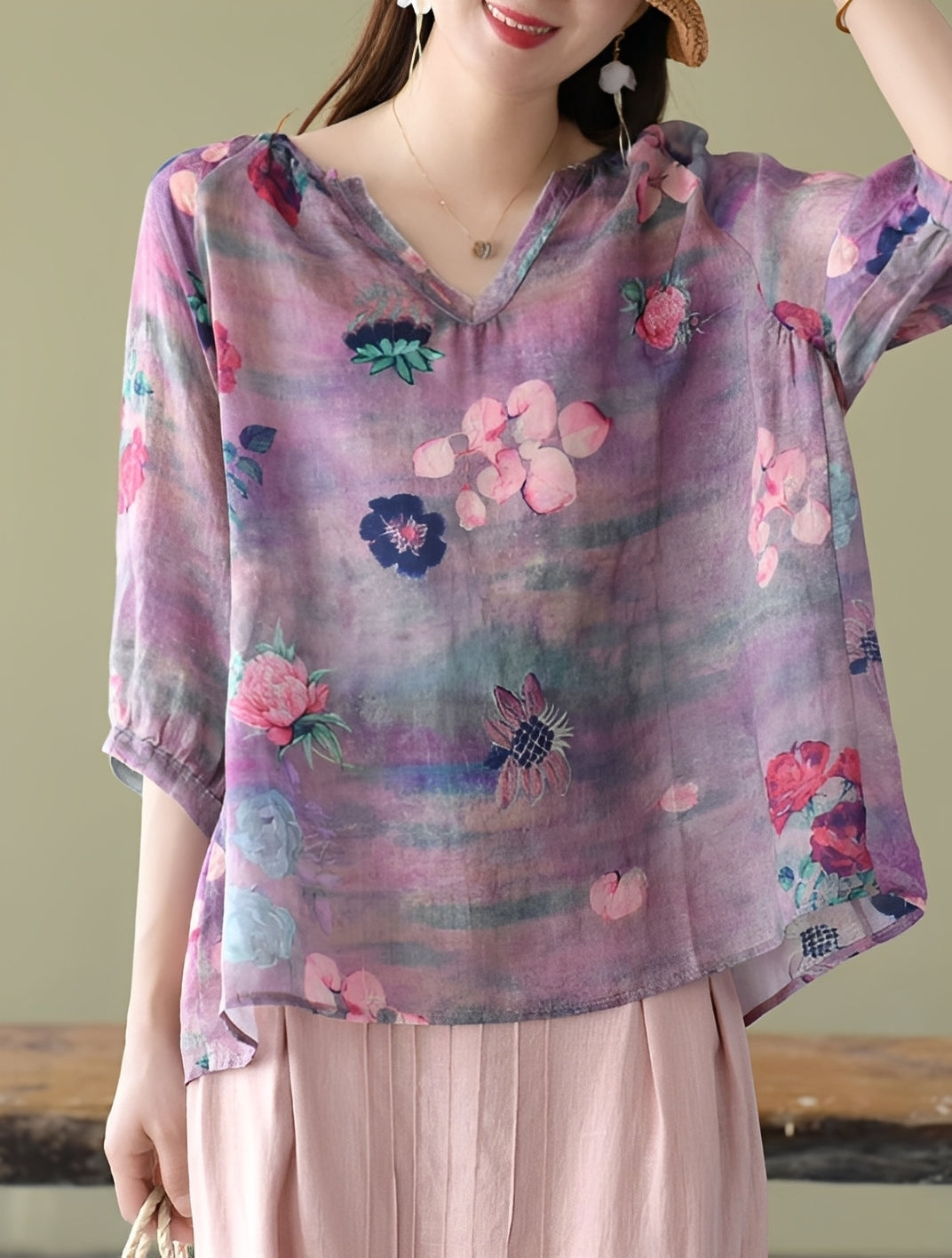 Nancy - Stylish, casual patterned blouses for women