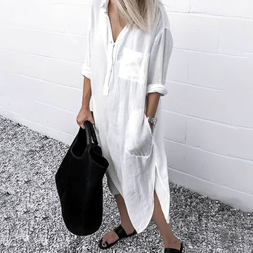 Susan - Relaxed Casual Slit Dress