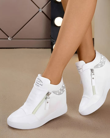 Vanessa - Fashionable High Top Wedge Shoes