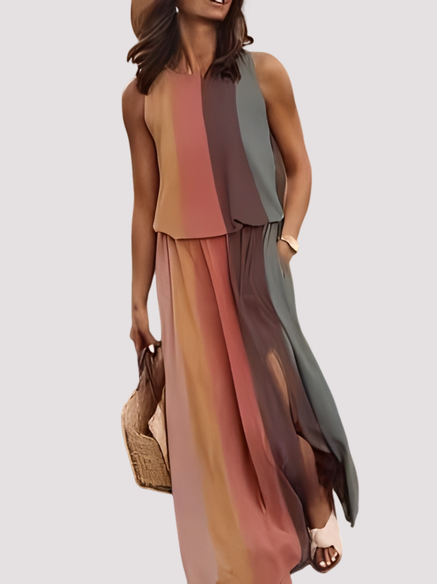 Halle - Chic sleeveless women's long dress