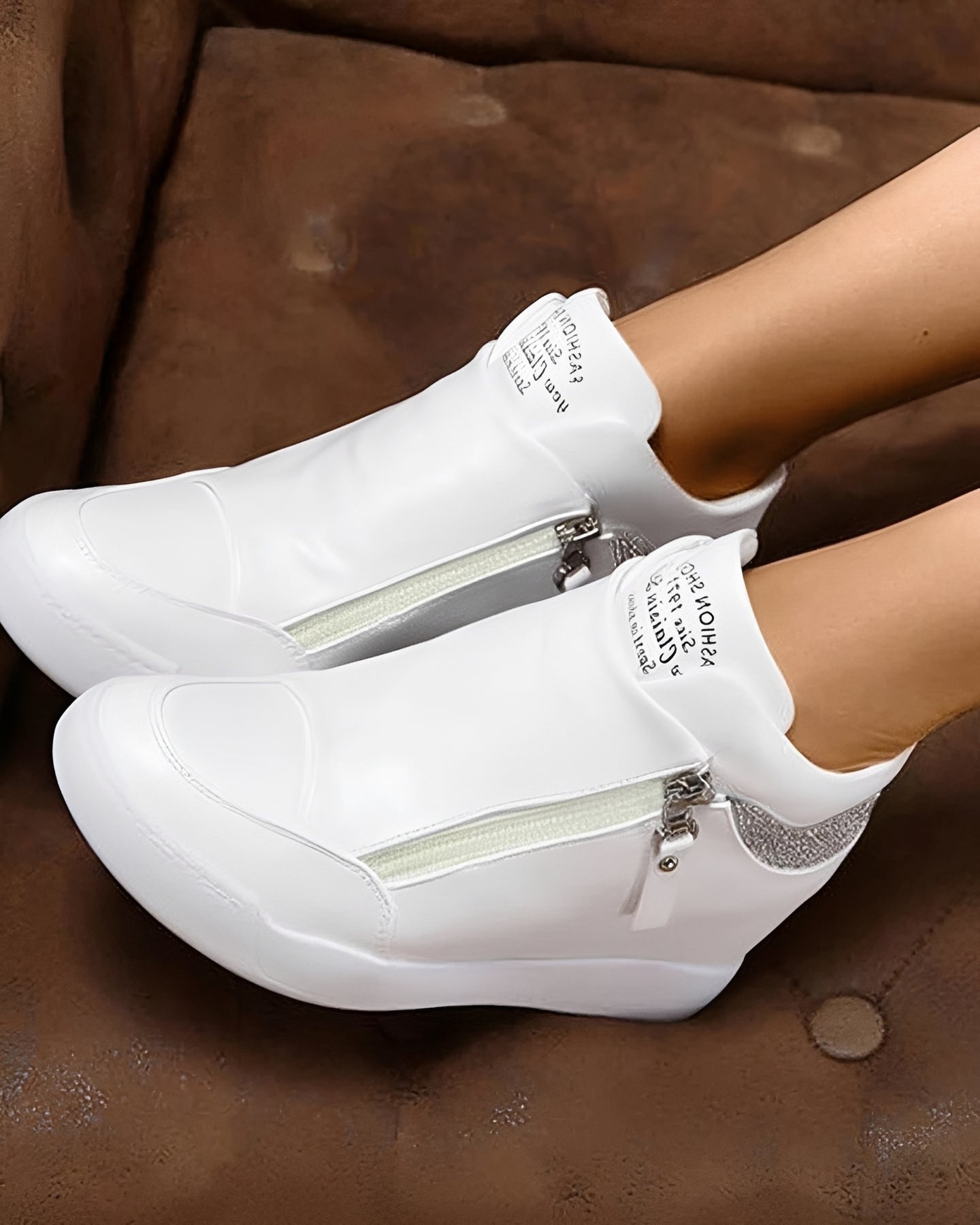 Vanessa - Fashionable High Top Wedge Shoes