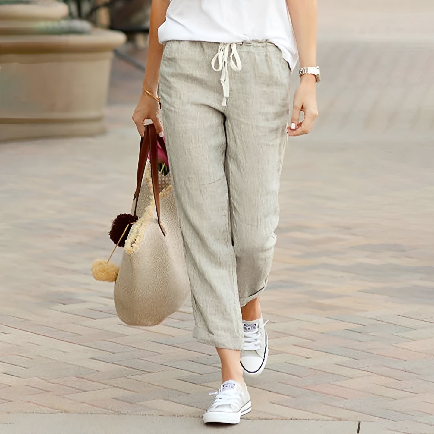 Kaci - Relaxed Pants with Elastic Waist