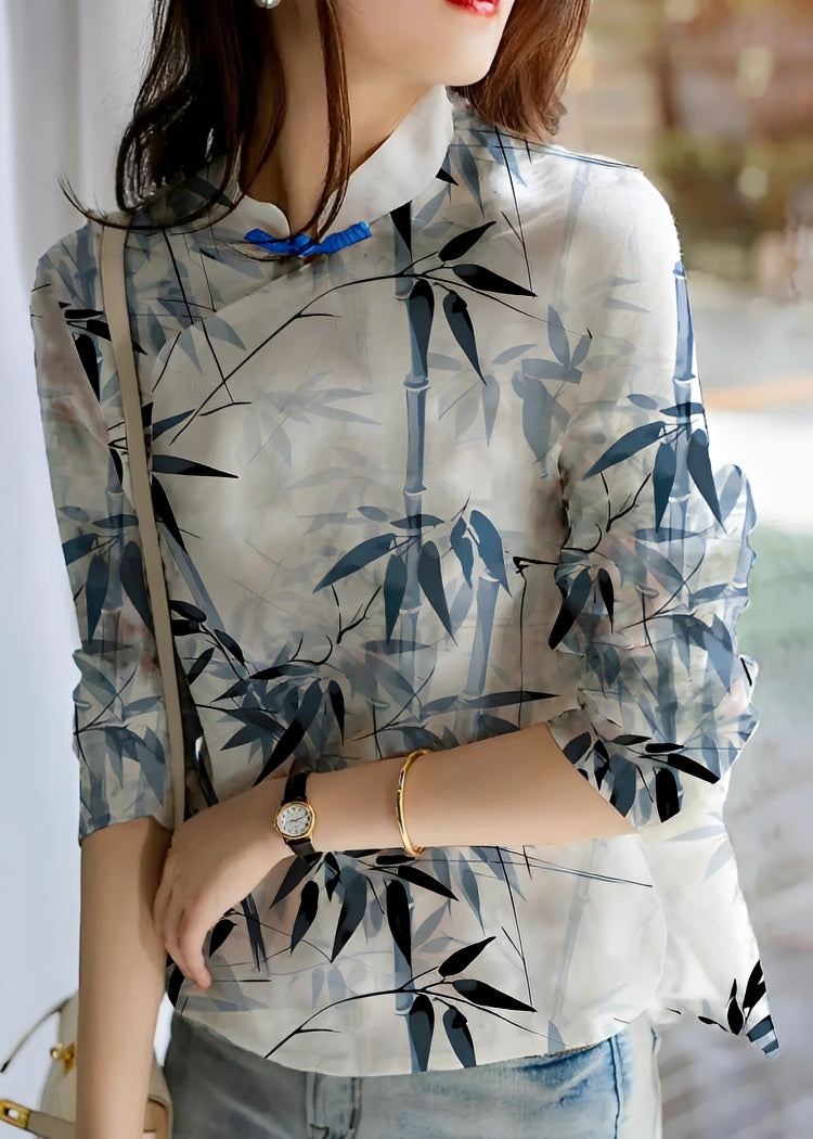 Margaret - Stylish flower blouse for women