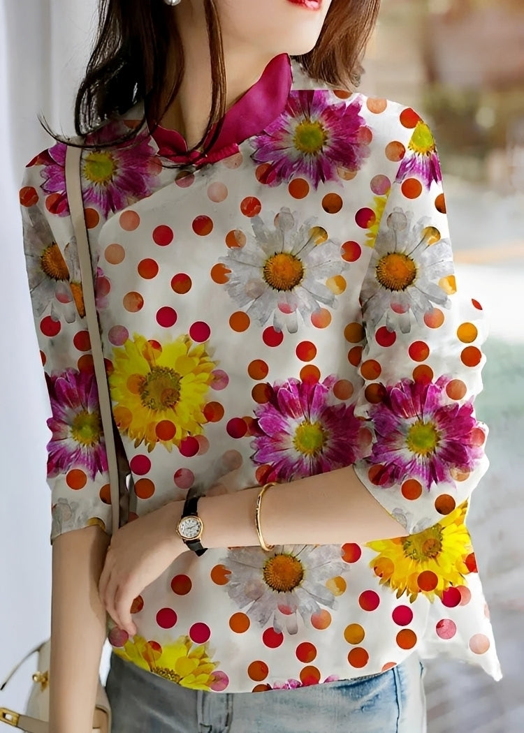 Margaret - Stylish flower blouse for women