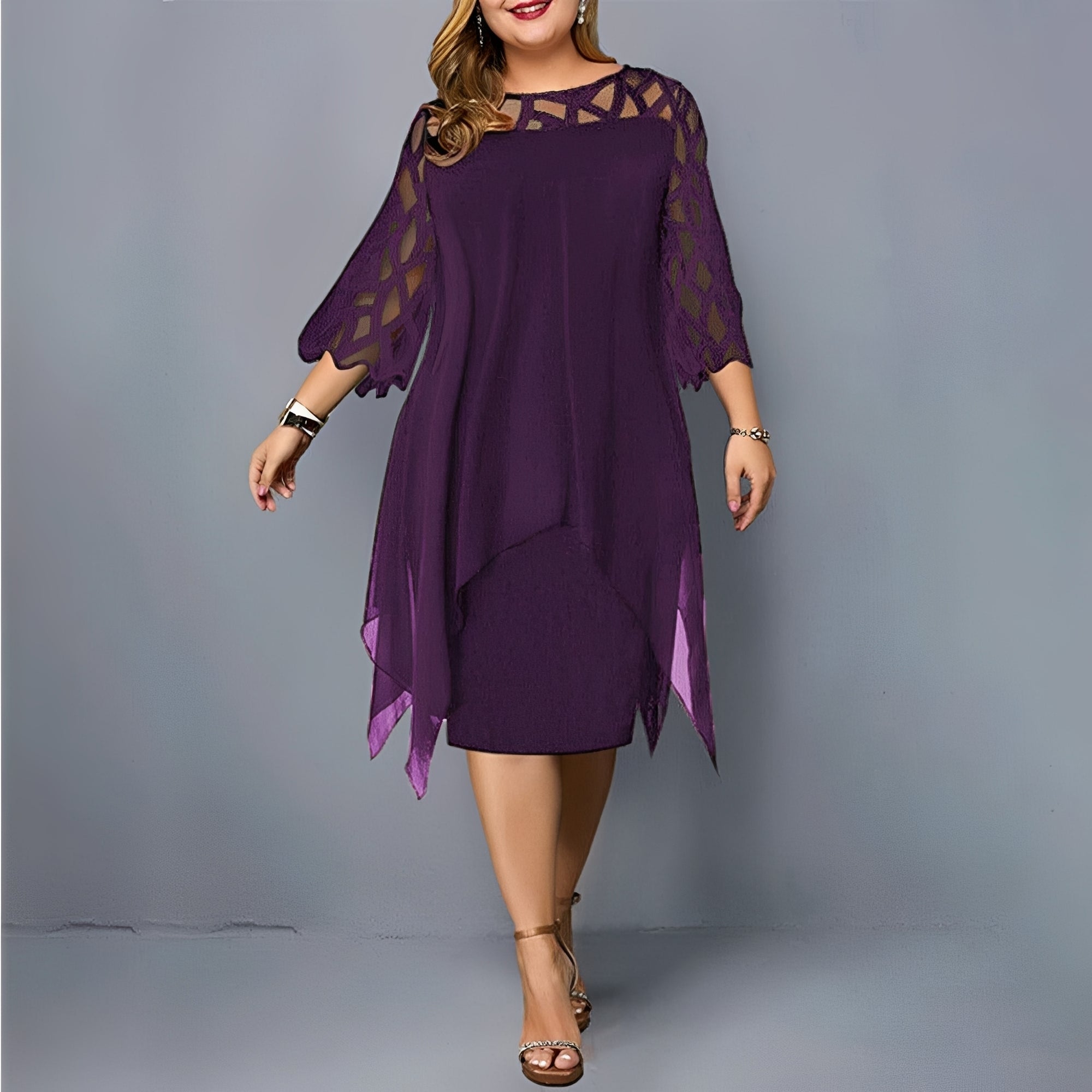 Eleanor - Chic Chiffon Midi Dress