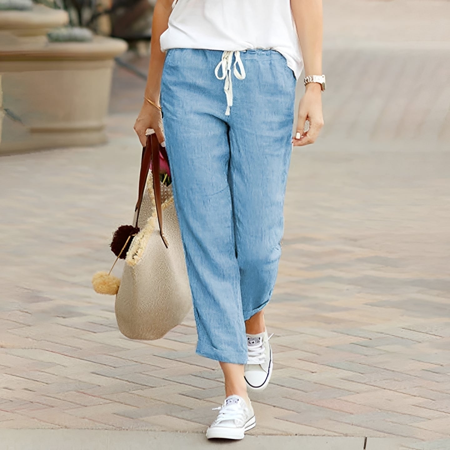Kaci - Relaxed Pants with Elastic Waist