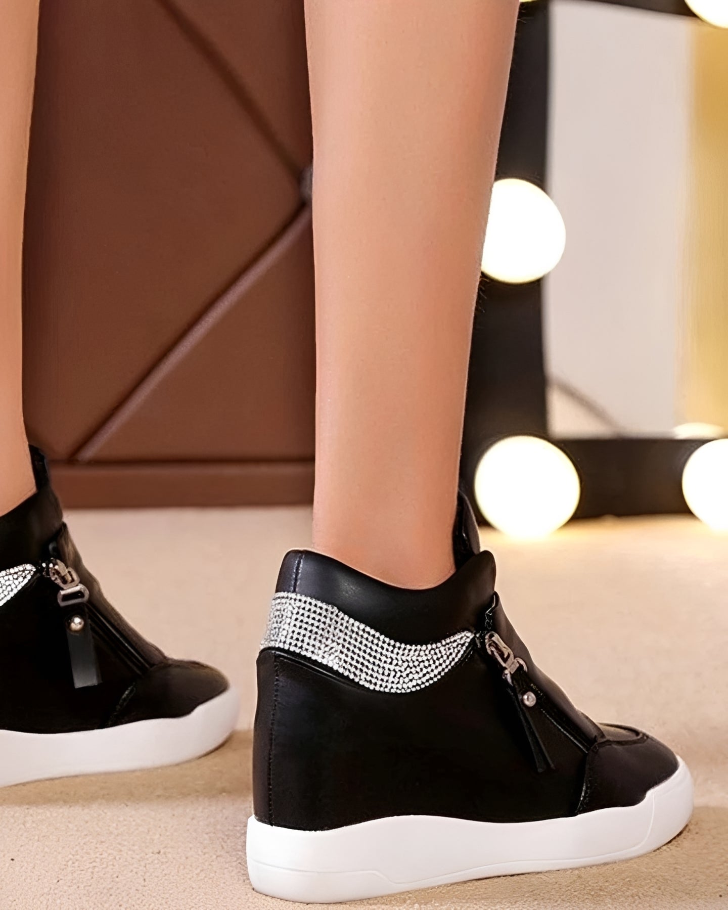Vanessa - Fashionable High Top Wedge Shoes