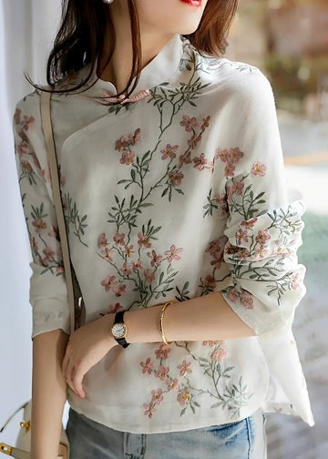 Margaret - Stylish flower blouse for women