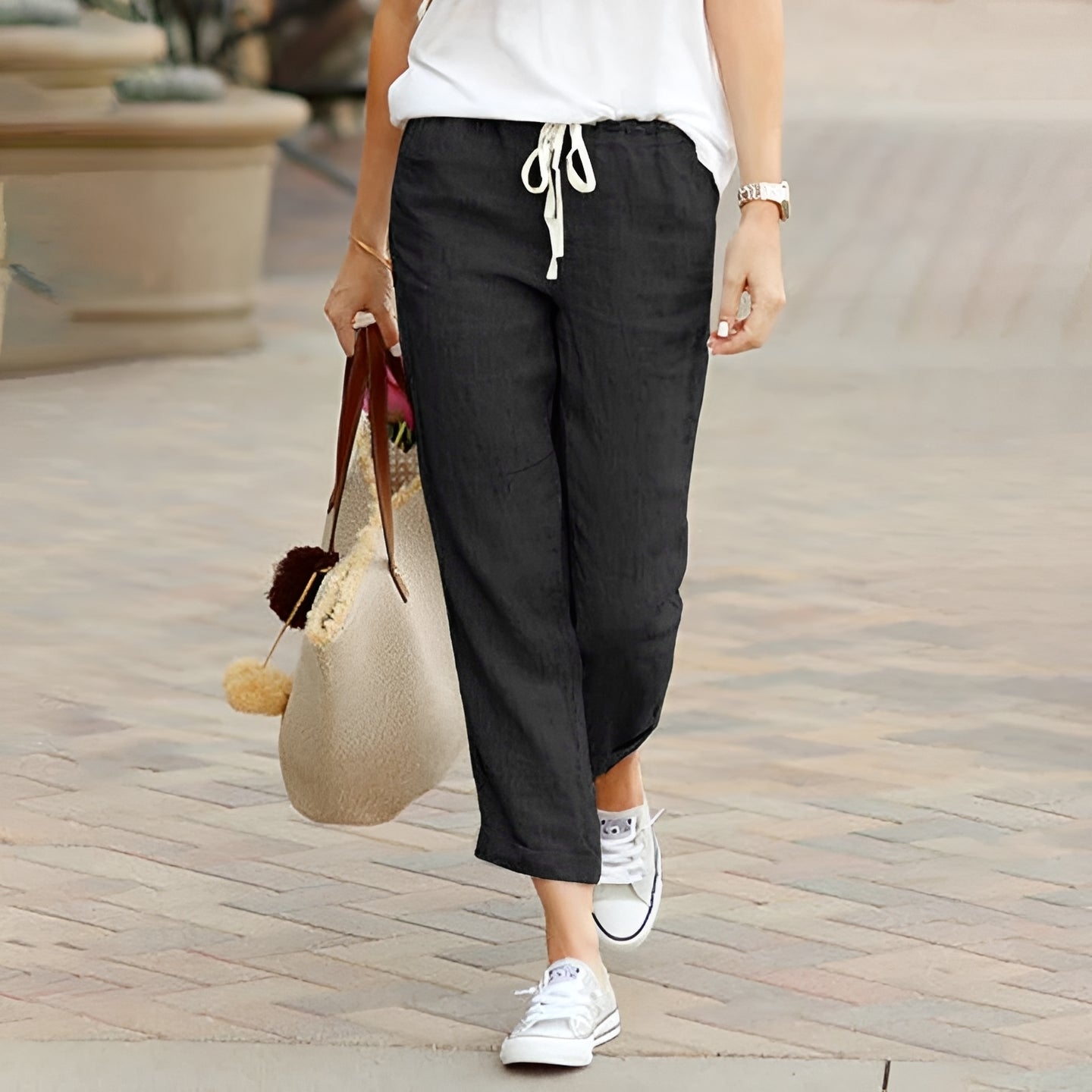 Kaci - Relaxed Pants with Elastic Waist