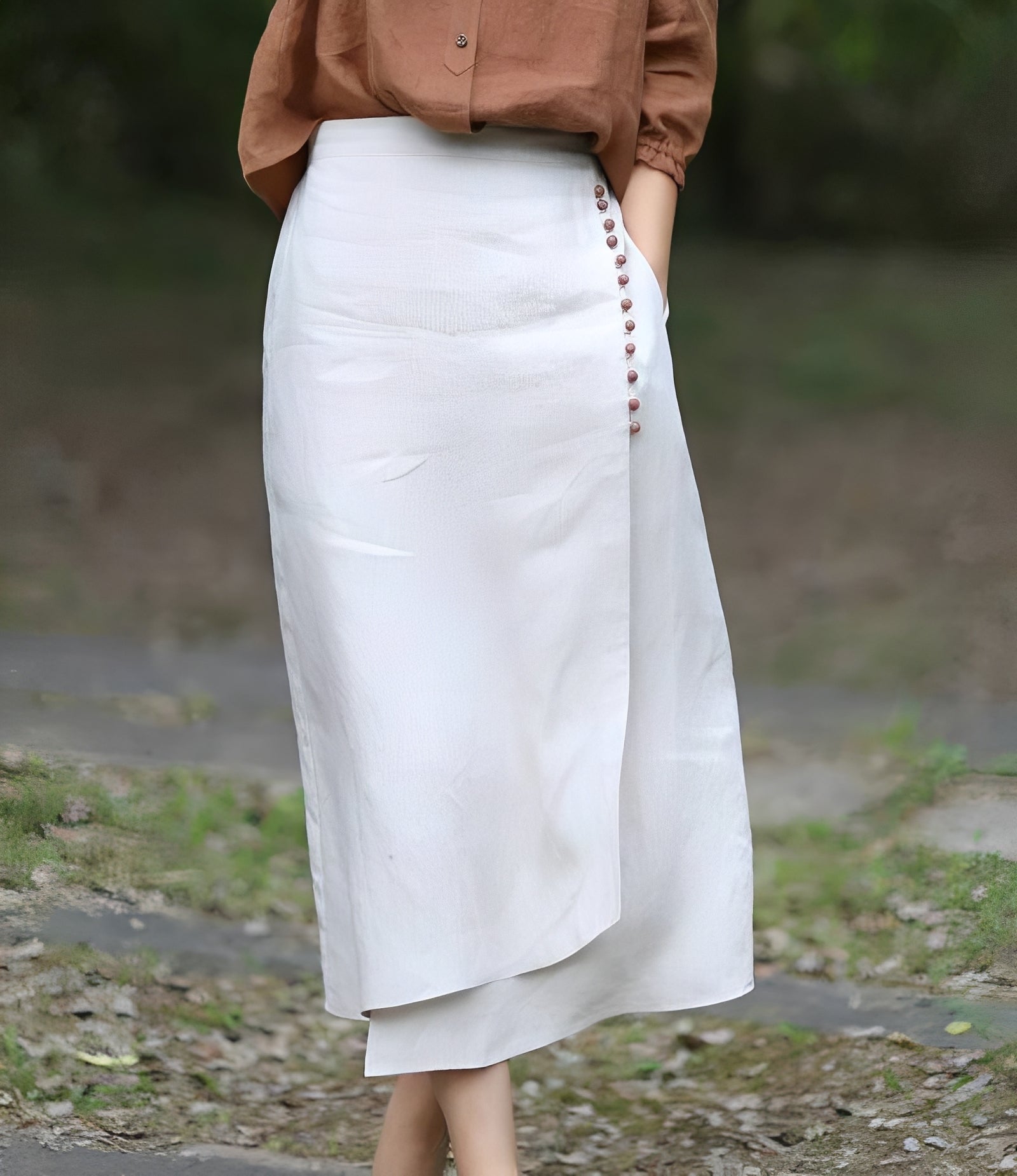 Manda - Stylish asymmetrical A-line women's skirt