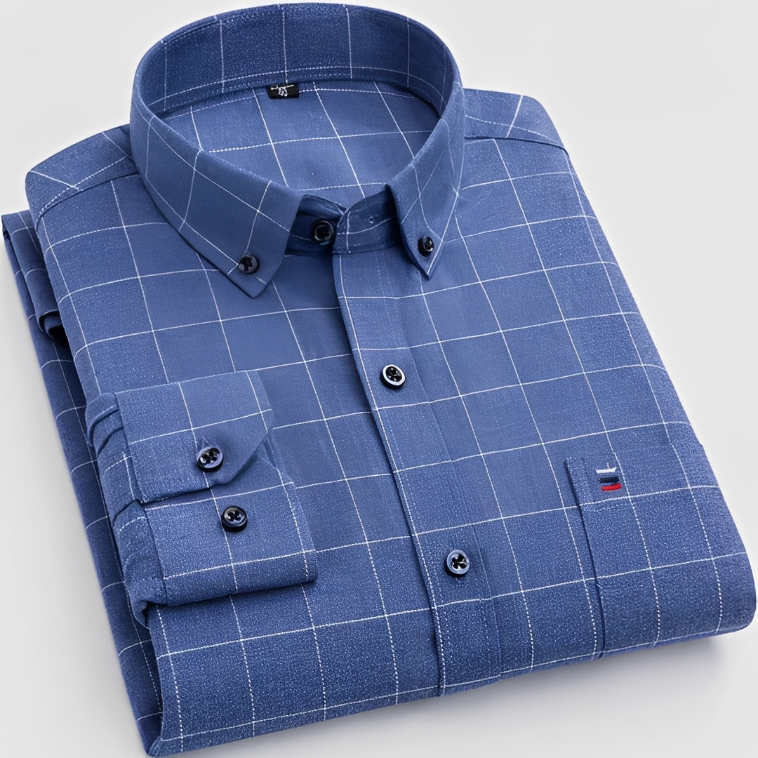 Glenn - Men's plaid shirt with a stylish flair